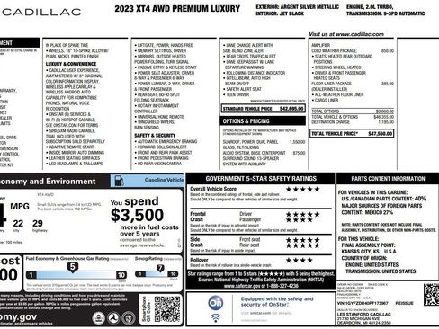 Used 2023 Cadillac XT4 Premium Luxury w/ Cold Weather Package image 38