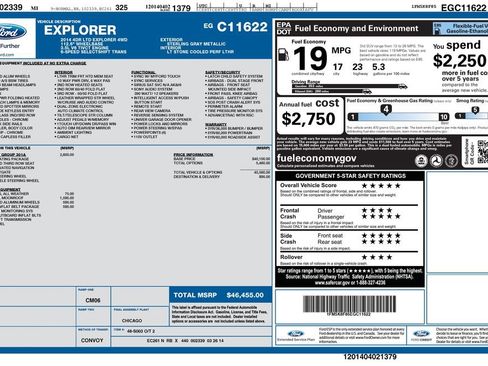Used 2014 Ford Explorer Limited w/ Equipment Group 301A AWD/4WD image 7