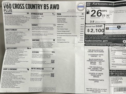 Used 2023 Volvo V60 B5 Cross Country Plus w/ Climate Package image 41