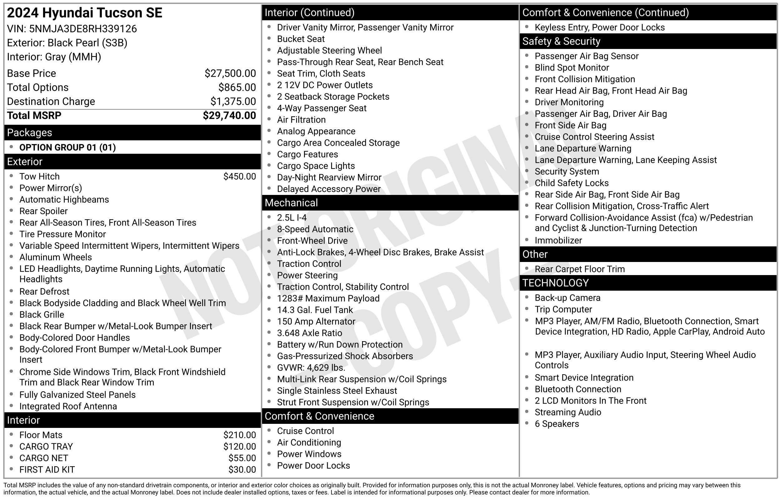 Certified 2024 Hyundai Tucson SE FWD image 2