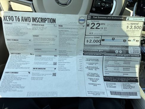 Used 2022 Volvo XC90 T6 Inscription w/ Advanced Package AWD/4WD image 33