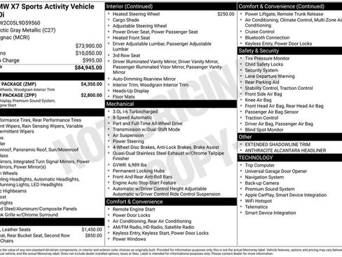 Used 2020 BMW X7 xDrive40i w/ M Sport Package AWD/4WD image 6