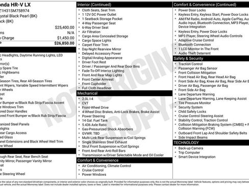 Used 2025 Honda HR-V LX image 24