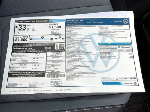 New 2025 Volkswagen Jetta SEL FWD image 5