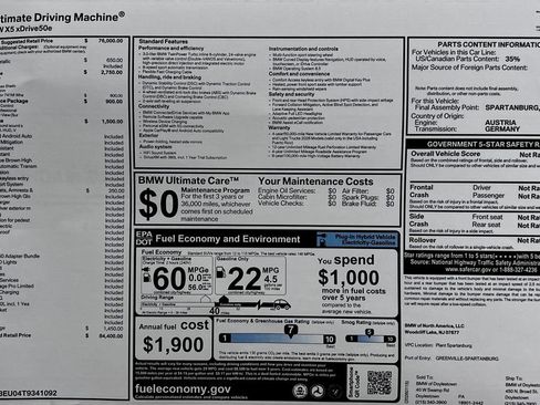 New 2026 BMW X5 xDrive50e w/ M Sport Package image 16