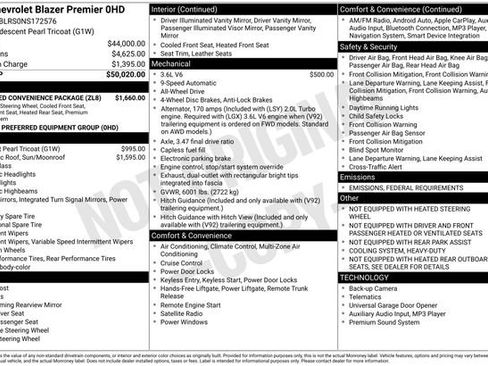 Used 2022 Chevrolet Blazer Premier w/ Enhanced Convenience Package image 15