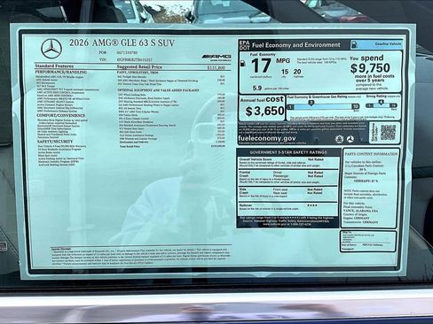 New 2026 Mercedes-Benz GLE 63 AMG S image 14