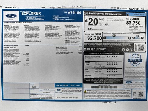 Used 2024 Ford Explorer Platinum w/ Technology Package AWD/4WD image 33
