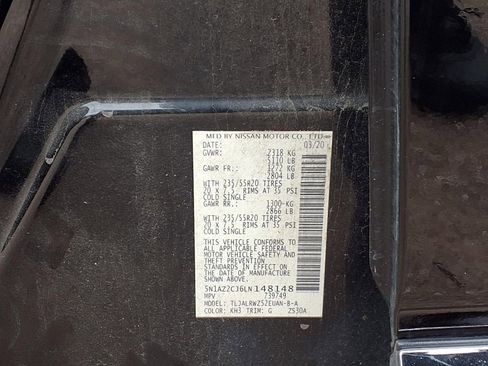 Used 2020 Nissan Murano SL w/ Moonroof Package FWD image 14