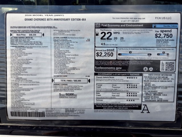 New 2026 Jeep Grand Cherokee Limited AWD/4WD image 3