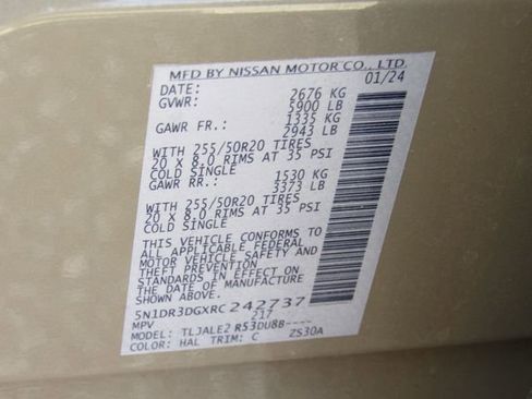 Certified 2024 Nissan Pathfinder Platinum w/ Cargo Package FWD image 25