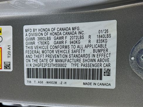 New 2026 Honda Civic Sport image 36