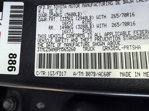 Certified 2023 Toyota Tacoma TRD Off-Road w/ Black Out Package (TMS) image 23