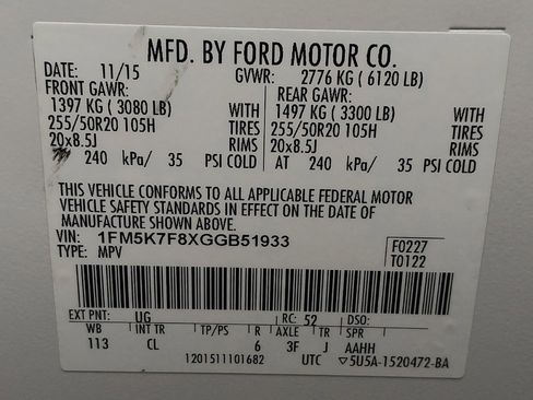 Used 2016 Ford Explorer Limited w/ Equipment Group 301A image 33