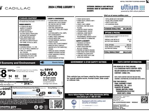 Used 2024 Cadillac Lyriq Luxury image 3