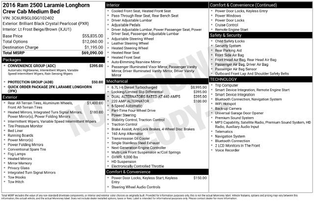 Used 2016 RAM 2500 Longhorn w/ Convenience Group AWD/4WD image 2