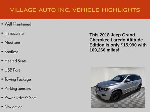 Used 2018 Jeep Grand Cherokee Altitude AWD/4WD image 7