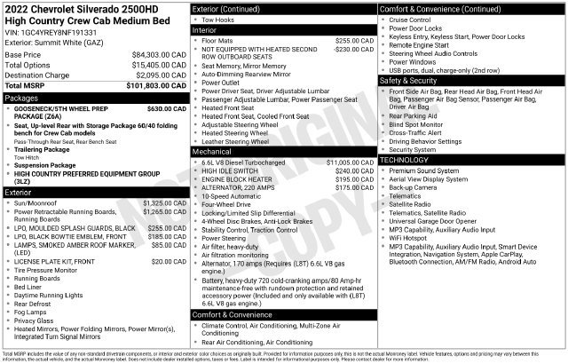 Used 2022 Chevrolet Silverado 2500 High Country AWD/4WD image 7