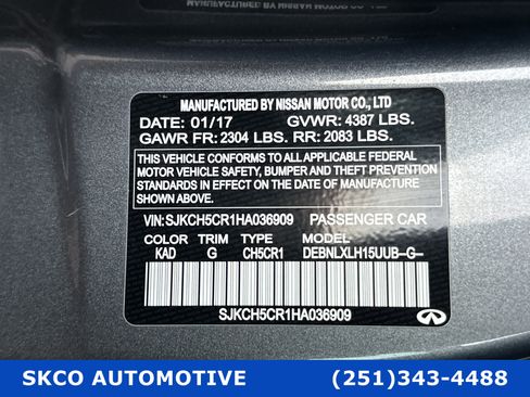 Used 2017 INFINITI QX30 AWD image 28