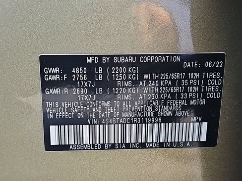 Certified 2024 Subaru Outback Premium AWD/4WD image 39