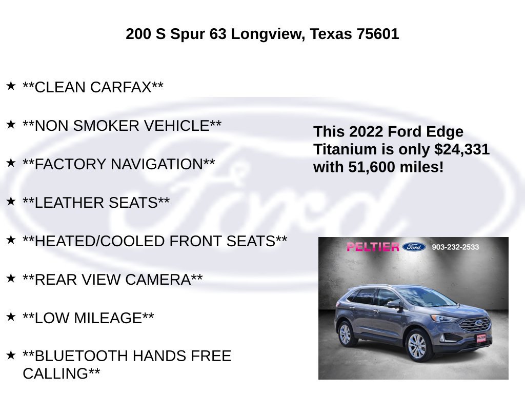 Certified 2022 Ford Edge Titanium AWD/4WD image 5