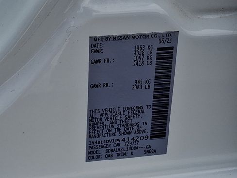 Certified 2023 Nissan Altima 2.5 SV FWD image 26