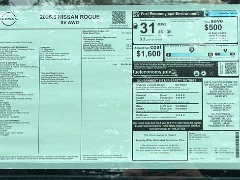 New 2026 Nissan Rogue SV w/ Cold Weather Package AWD/4WD image 11