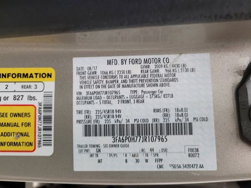 Used 2018 Ford Fusion SE w/ Equipment Group 201A FWD image 33