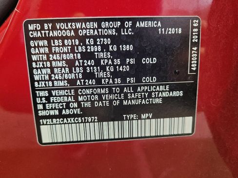 Used 2019 Volkswagen Atlas SE w/ Towing Package AWD/4WD image 33