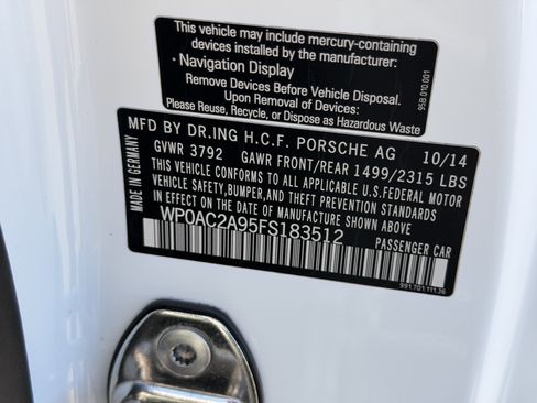 Certified 2015 Porsche 911 GT3 RWD image 29