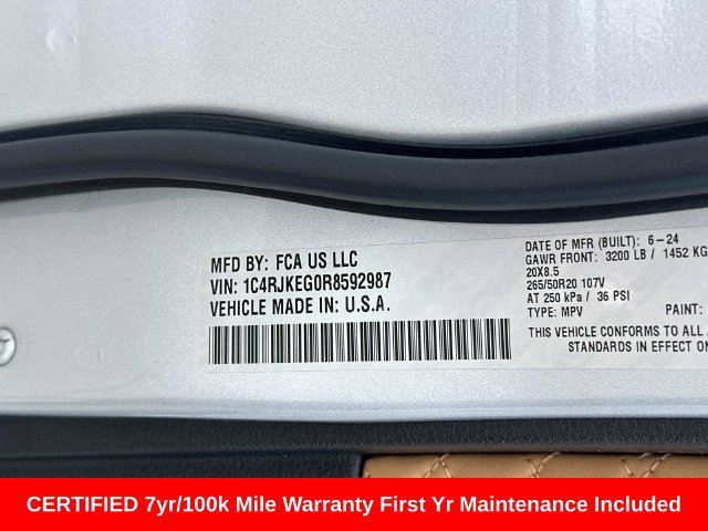 Certified 2024 Jeep Grand Cherokee L Summit AWD/4WD image 32