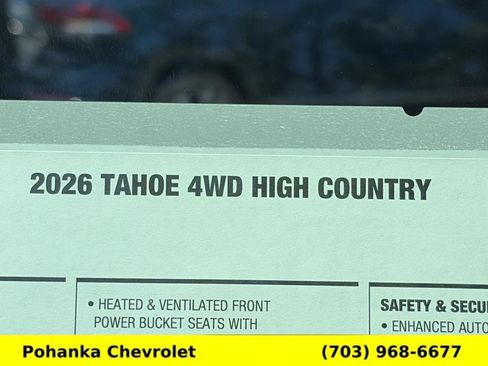 New 2026 Chevrolet Tahoe High Country AWD/4WD image 34