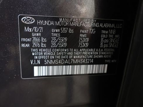 Used 2021 Hyundai Santa Fe Limited w/ Cargo Package AWD/4WD image 64