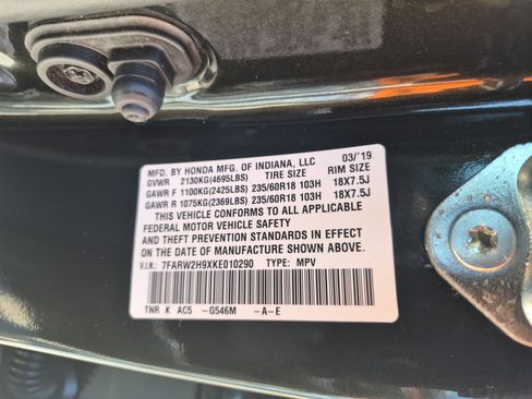 Certified 2019 Honda CR-V Touring image 37