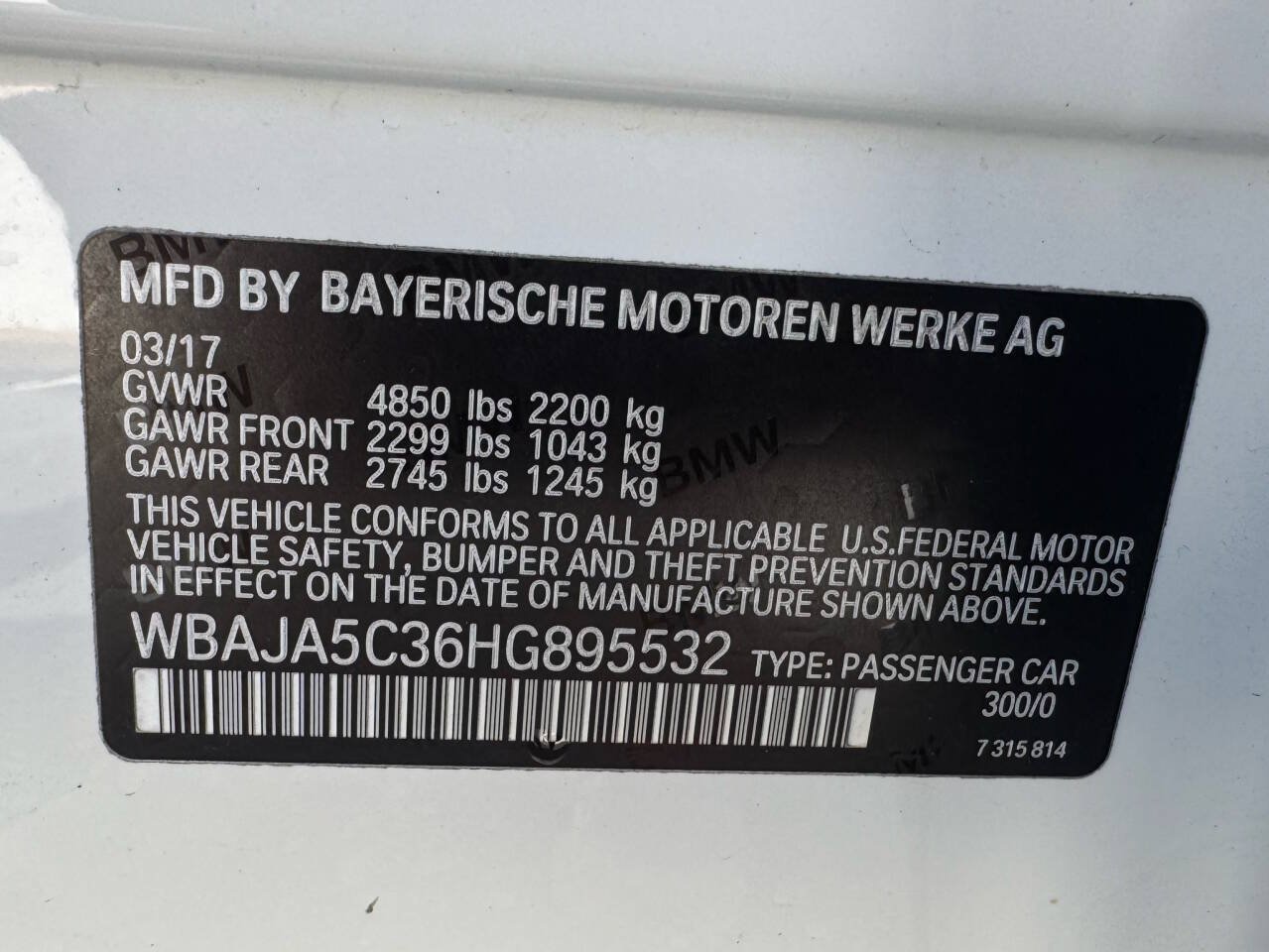 Used 2017 BMW 530i RWD image 24