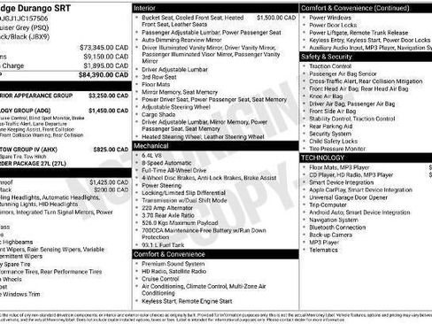 Used 2018 Dodge Durango SRT w/ SRT Interior Appearance Group image 26