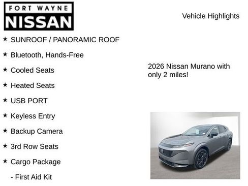New 2026 Nissan Murano Platinum w/ Cargo Package AWD/4WD image 8