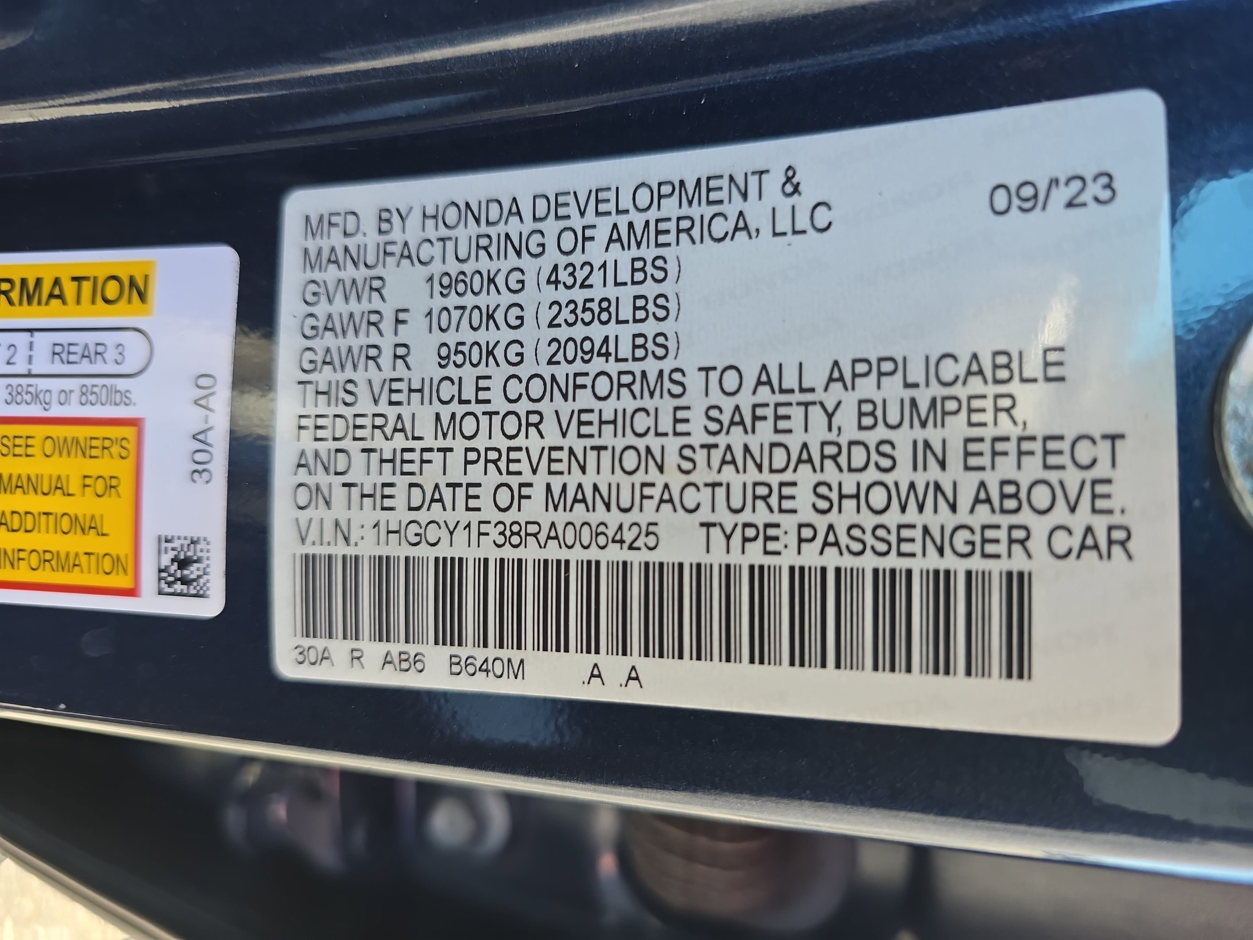 Certified 2024 Honda Accord EX image 34