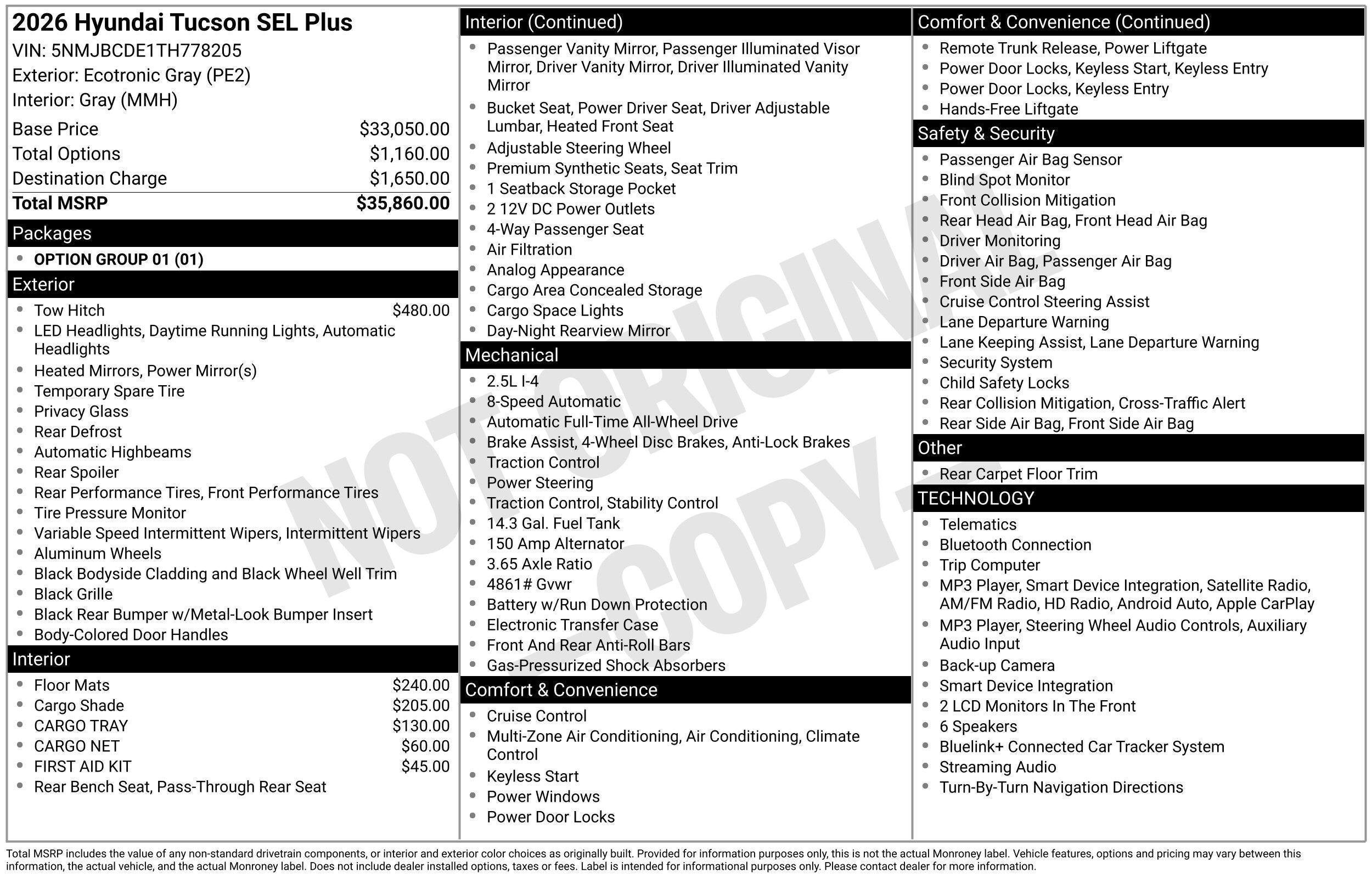New 2026 Hyundai Tucson SEL Plus AWD/4WD image 42