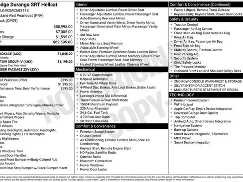 Used 2021 Dodge Durango SRT Hellcat w/ Black Package image 2