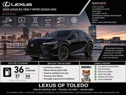 Certified 2025 Lexus RX 350h w/ Convenience Package