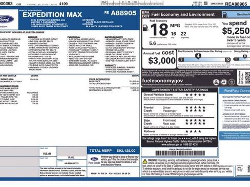 Used 2024 Ford Expedition Max Limited AWD/4WD image 13