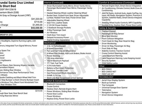 Certified 2024 Hyundai Santa Cruz Limited AWD/4WD image 30