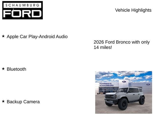 New 2026 Ford Bronco Raptor w/ Interior Carbon Fiber Pack AWD/4WD image 8