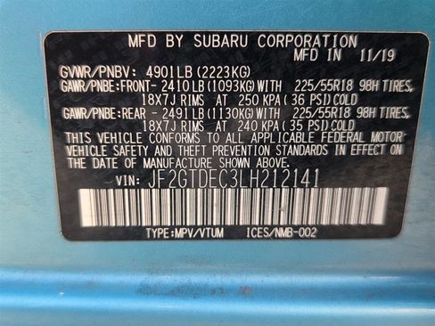 Used 2020 Subaru Crosstrek Hybrid w/ Popular Package #4A AWD/4WD image 11