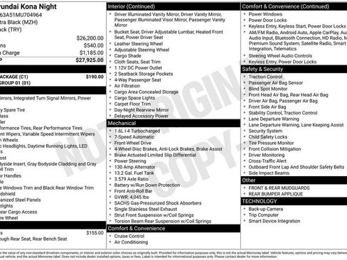 Used 2021 Hyundai Kona Night w/ Cargo Package image 39