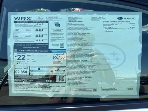 New 2026 Subaru WRX Premium AWD/4WD image 33