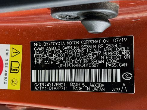 Used 2019 Lexus UX 250h F Sport w/ F Sport Premium Package image 12