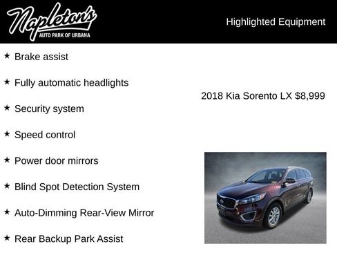 Used 2018 Kia Sorento LX w/ LX V6 Convenience Package image 6