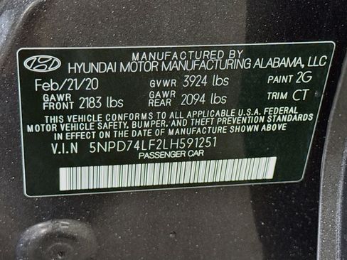 Used 2020 Hyundai Elantra SE w/ Cargo Package (C1) FWD image 39